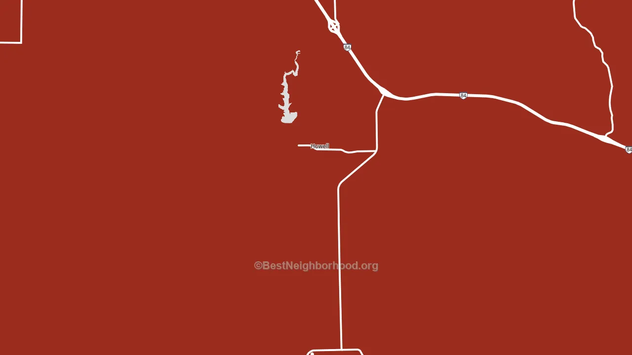 Howell, UT block-group political-lean map