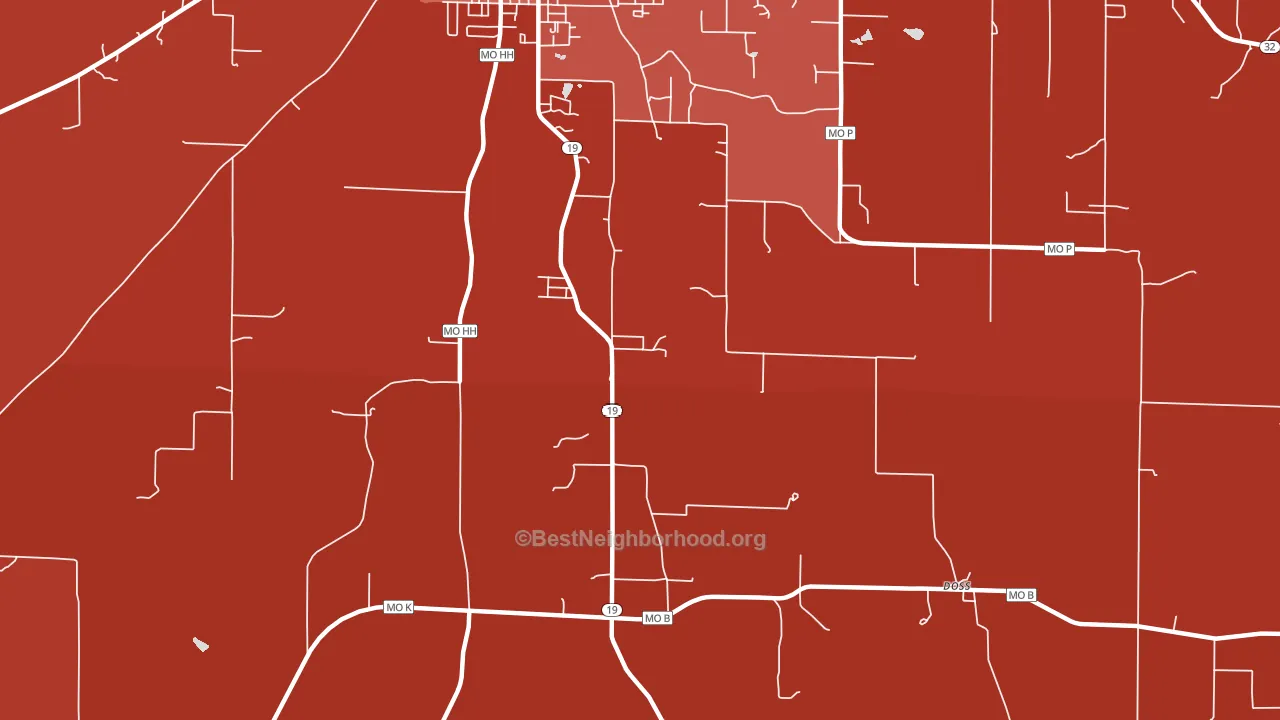 Howes Mill, MO block-group political-lean map
