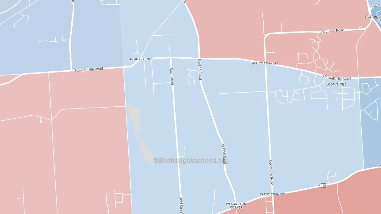 Howlett Hill, NY block-group political-lean map