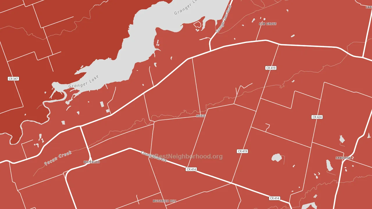 Hoxie, TX block-group political-lean map