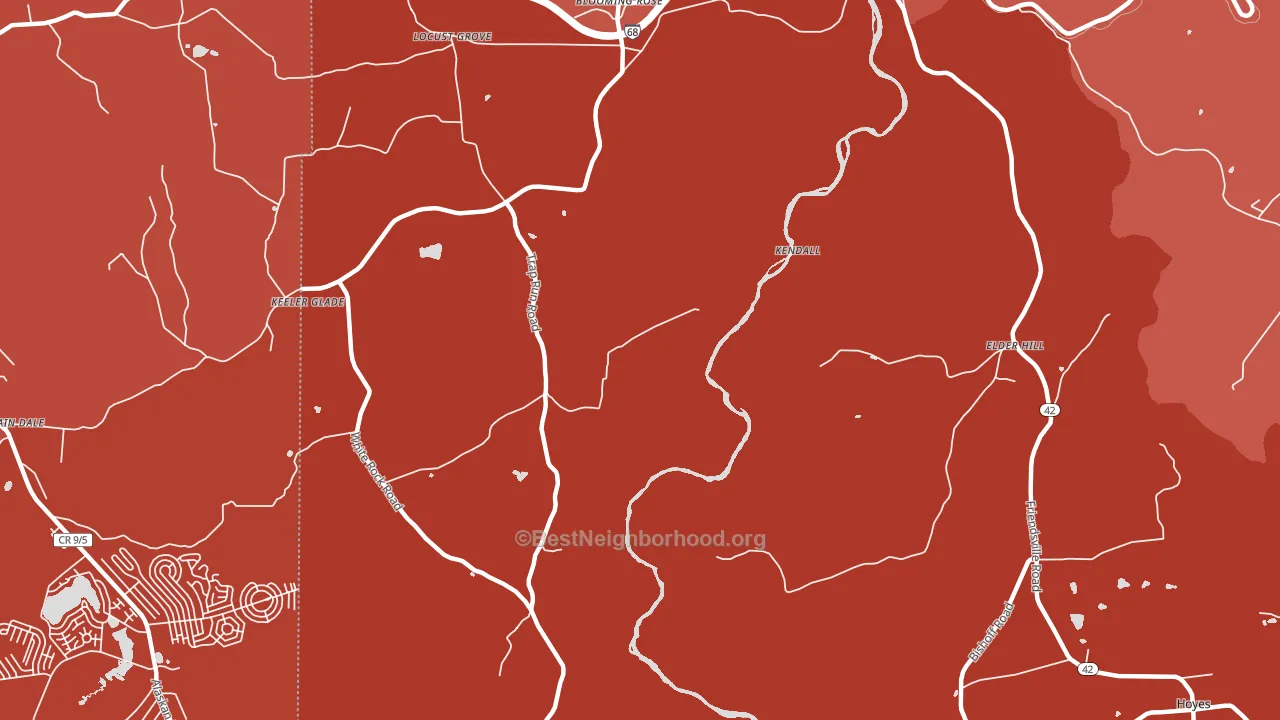 Hoyes, MD block-group political-lean map