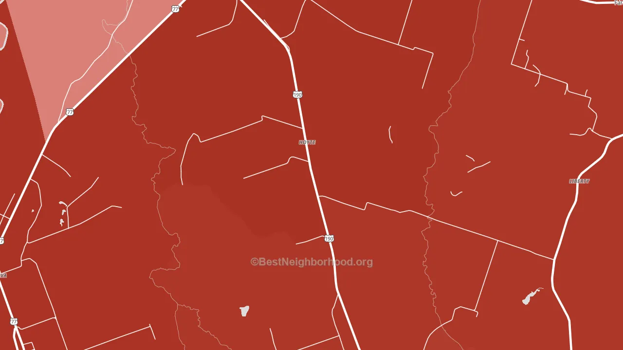 Hoyte, TX block-group political-lean map