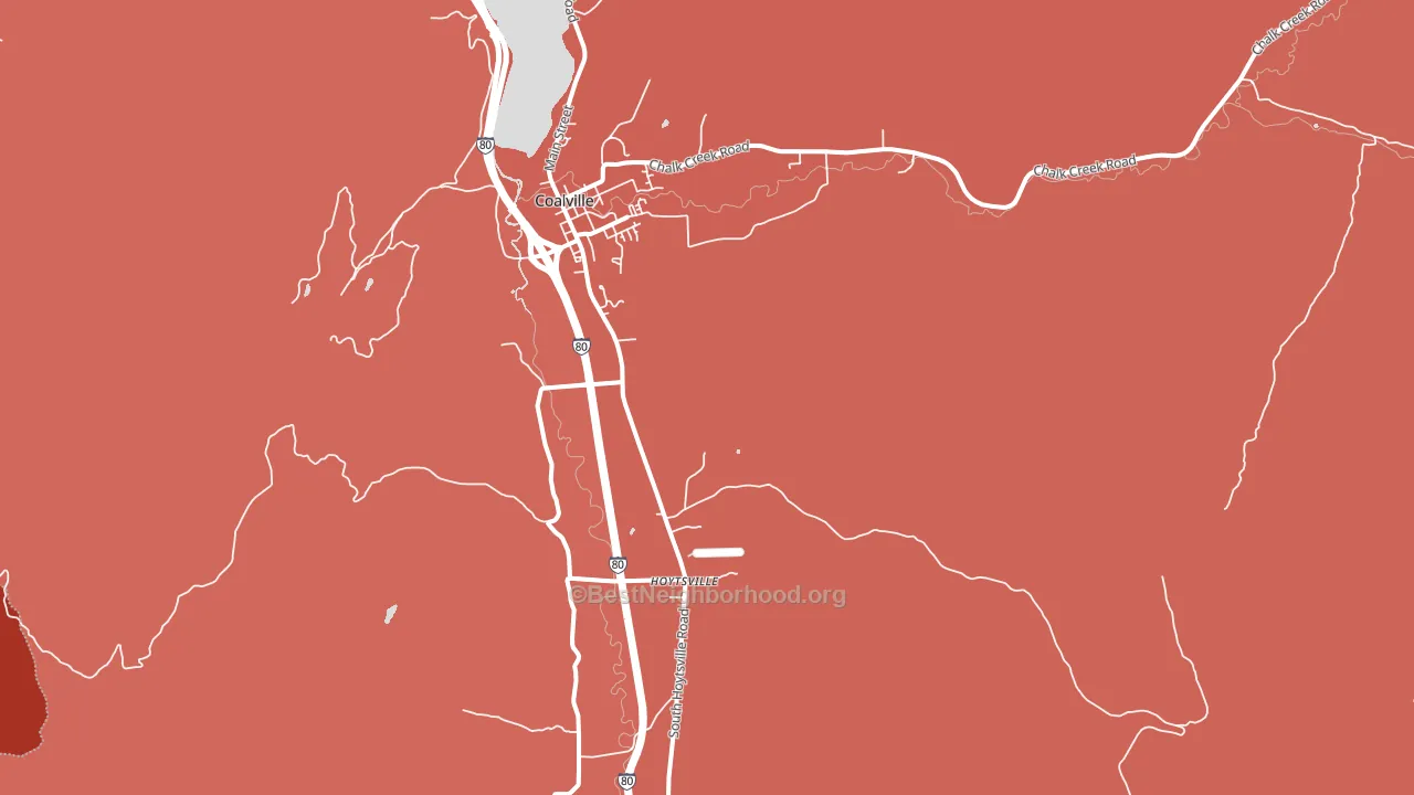 Hoytsville, UT block-group political-lean map