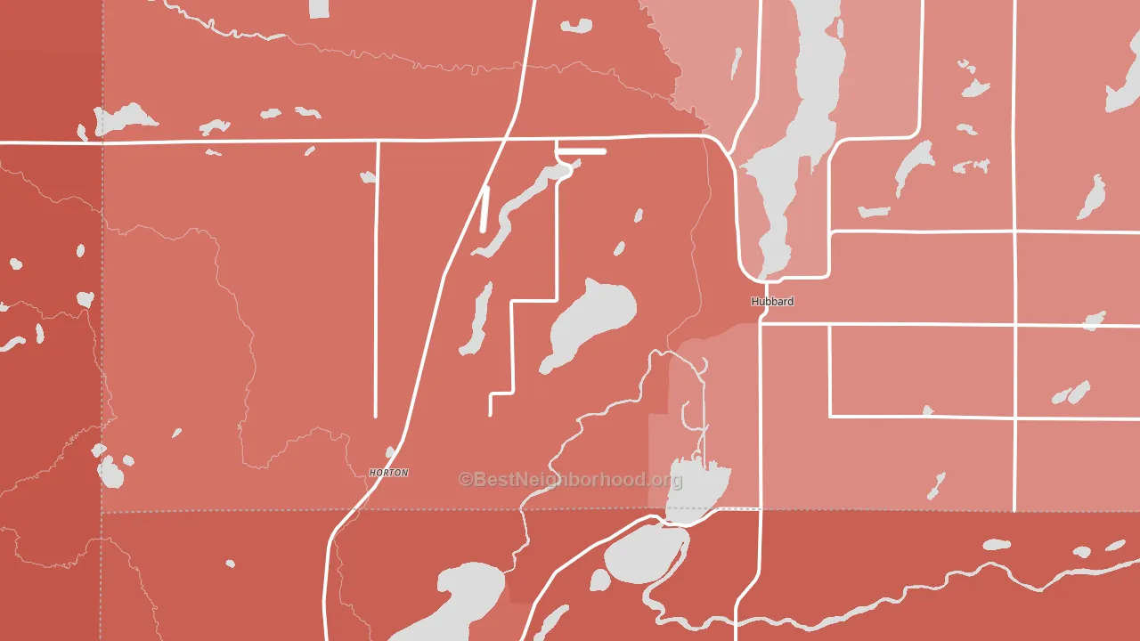 Hubbard, MN block-group political-lean map