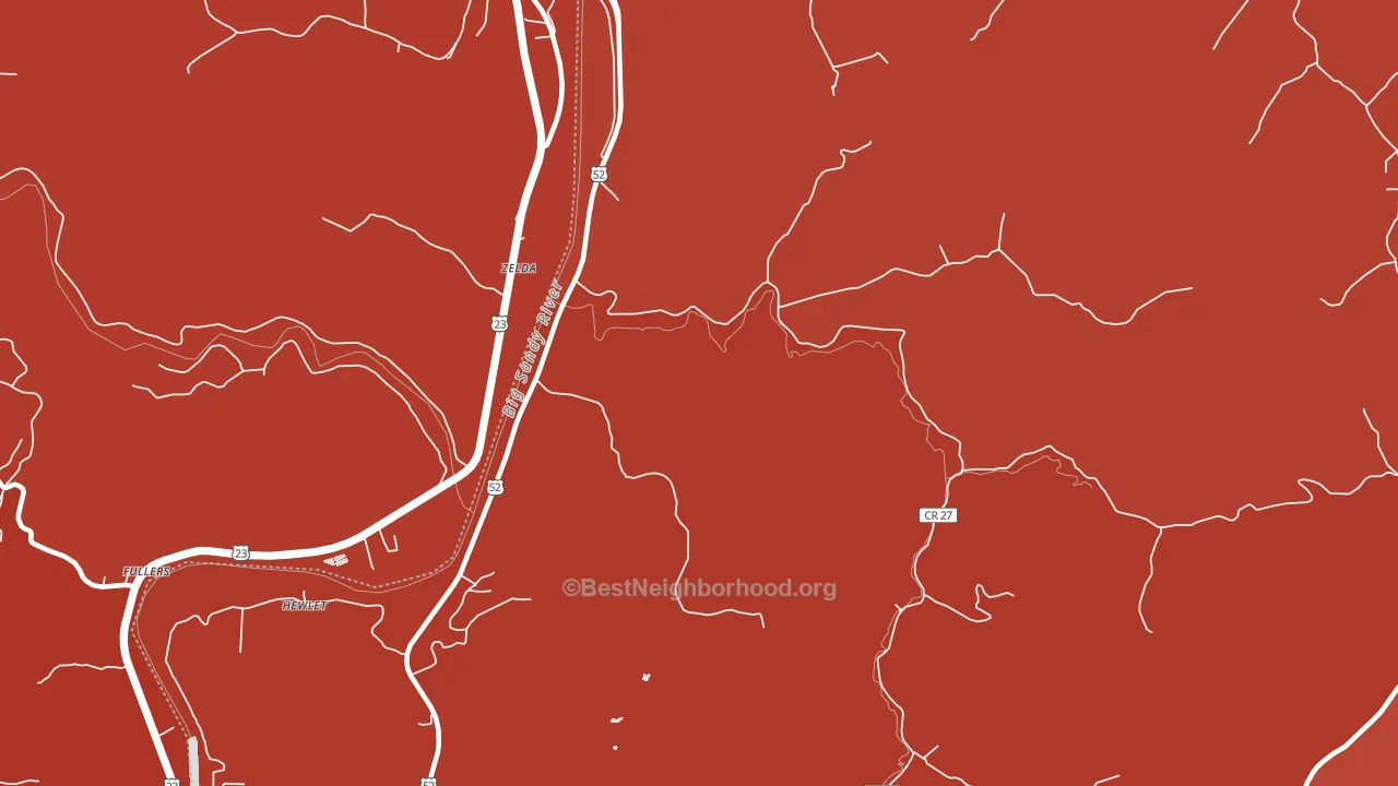 Hubbardstown, WV block-group political-lean map