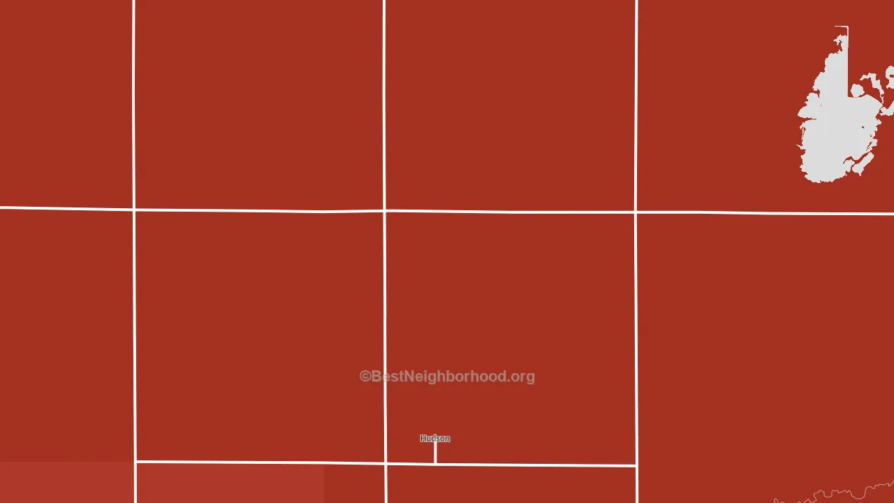 Hudson, KS block-group political-lean map