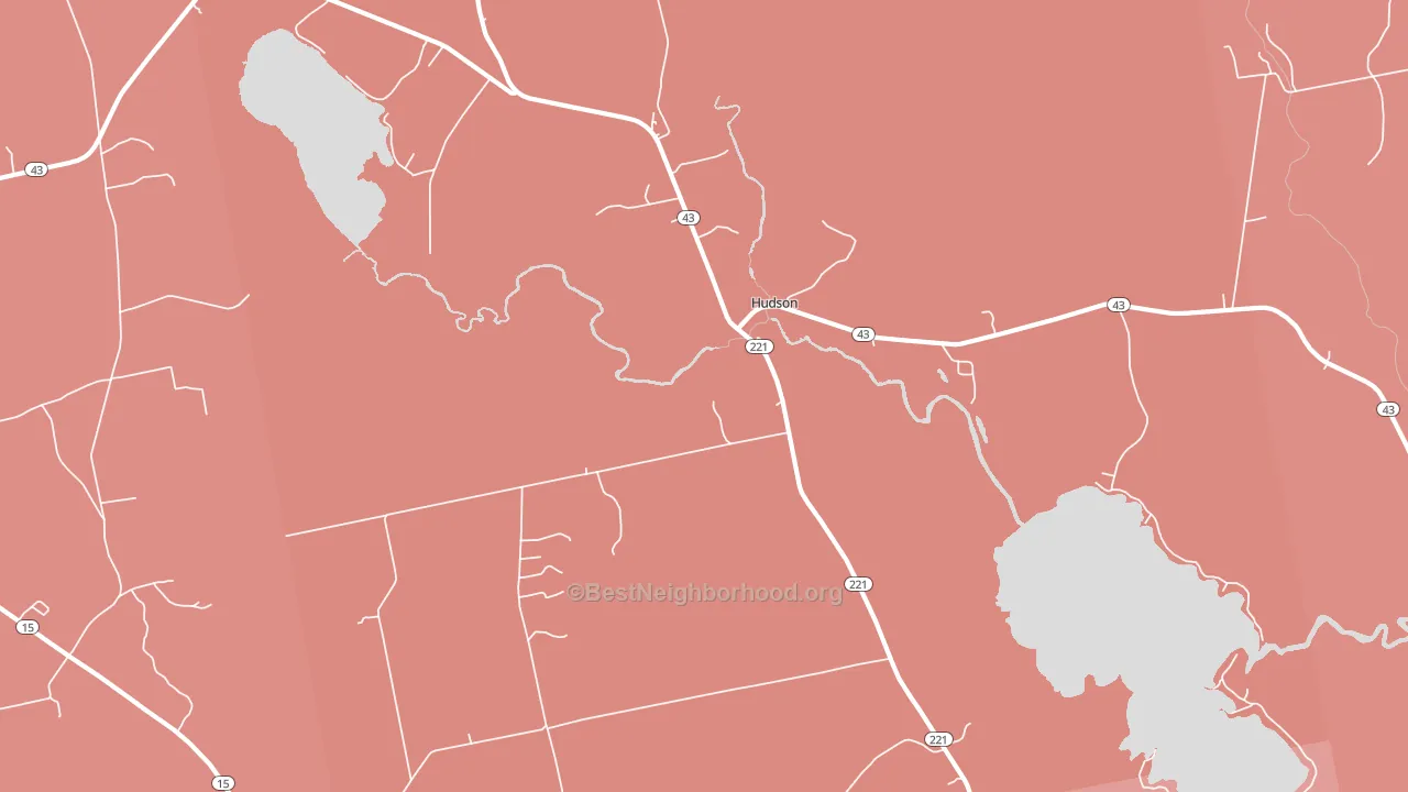 Hudson, ME block-group political-lean map