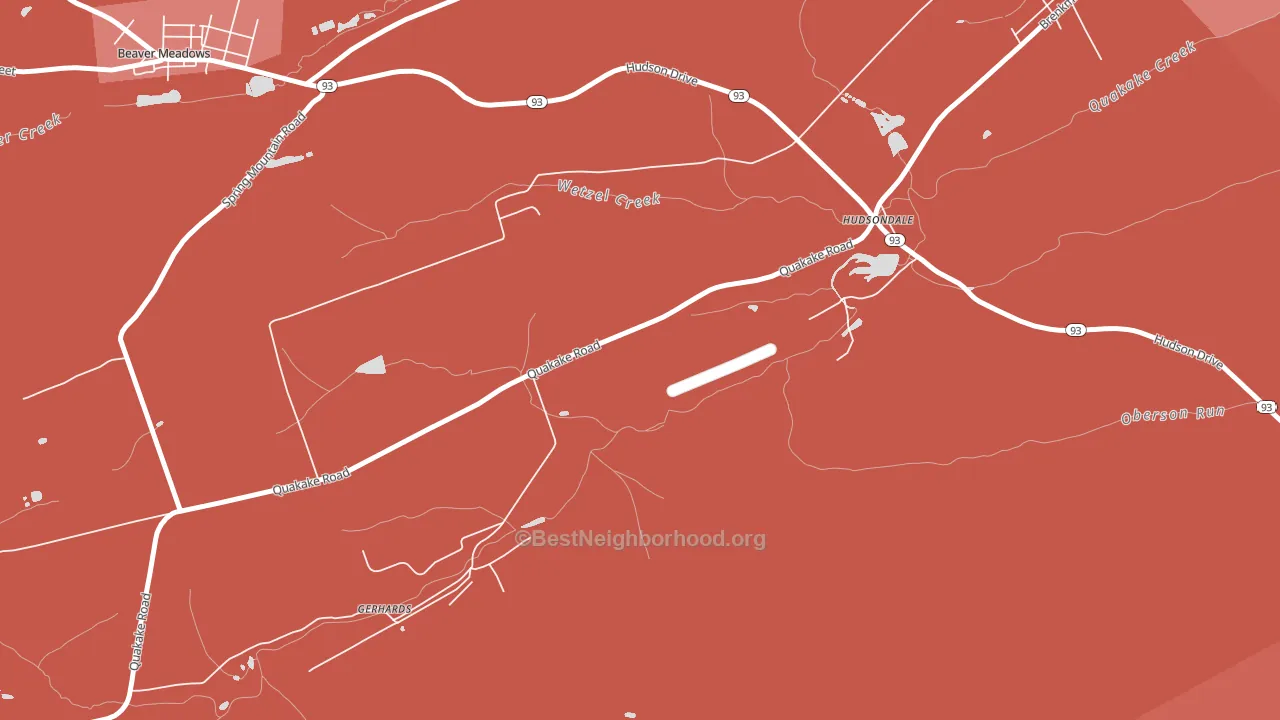 Hudsondale, PA block-group political-lean map