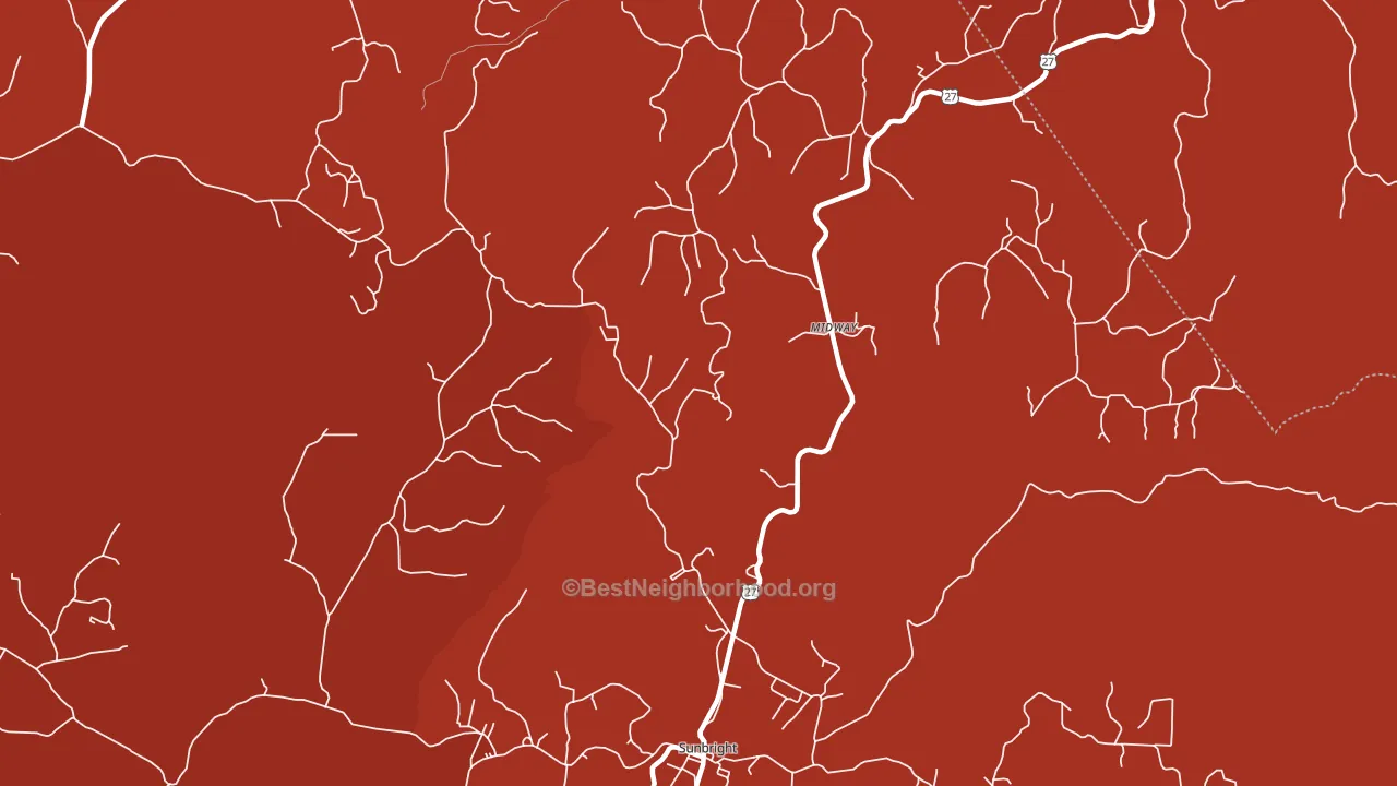 Huffman, TN block-group political-lean map