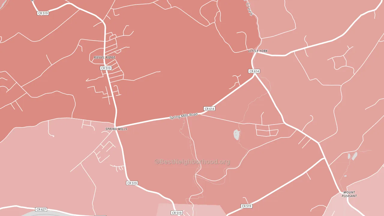 Hughesville, NJ block-group political-lean map