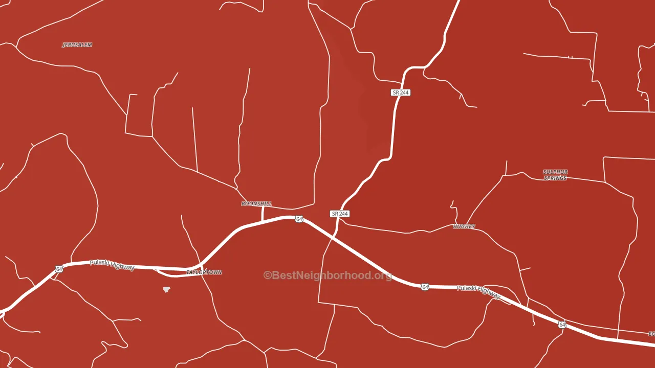Hughey, TN block-group political-lean map