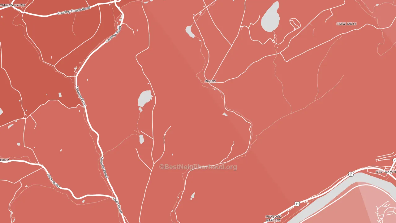 Hughs, PA block-group political-lean map