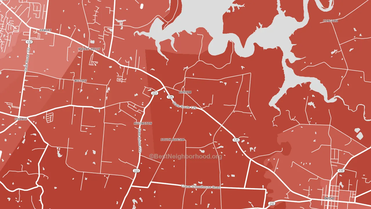 Hulington, OH block-group political-lean map