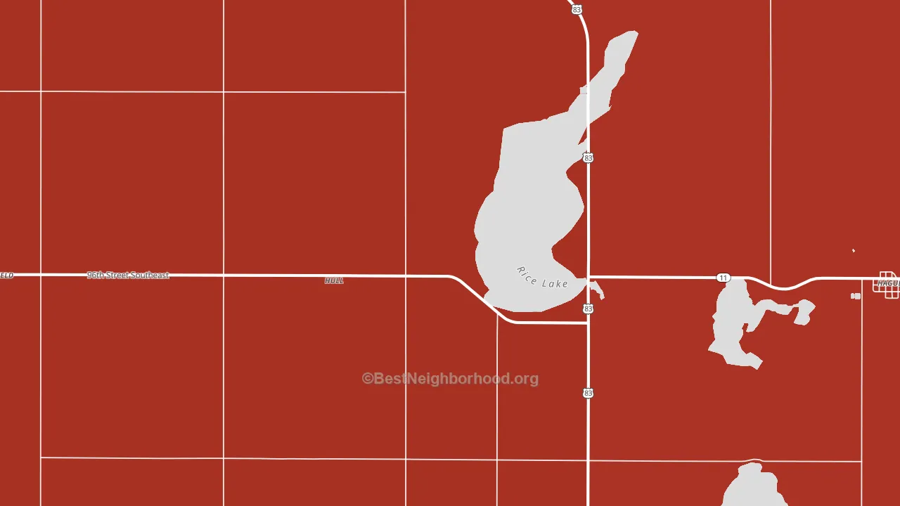 Hull, ND block-group political-lean map