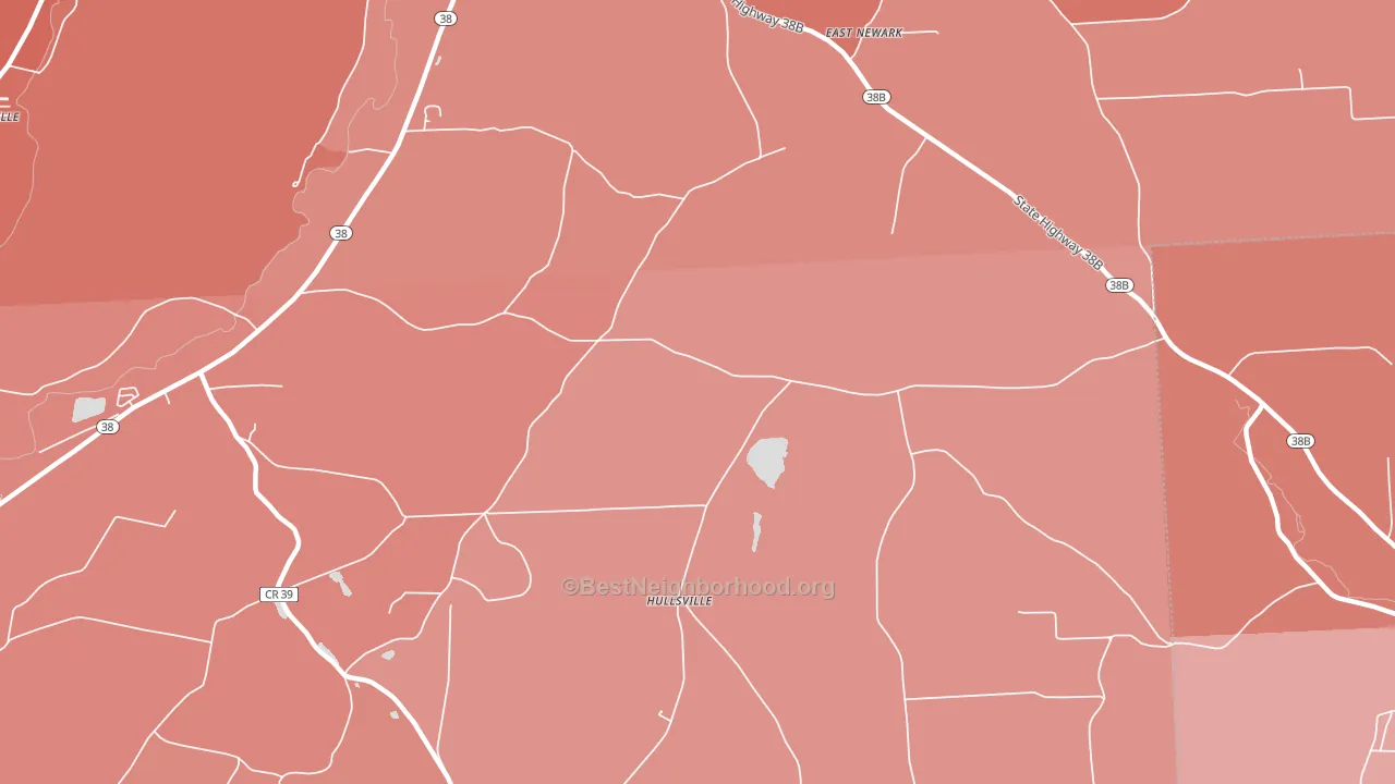 Hullsville, NY block-group political-lean map
