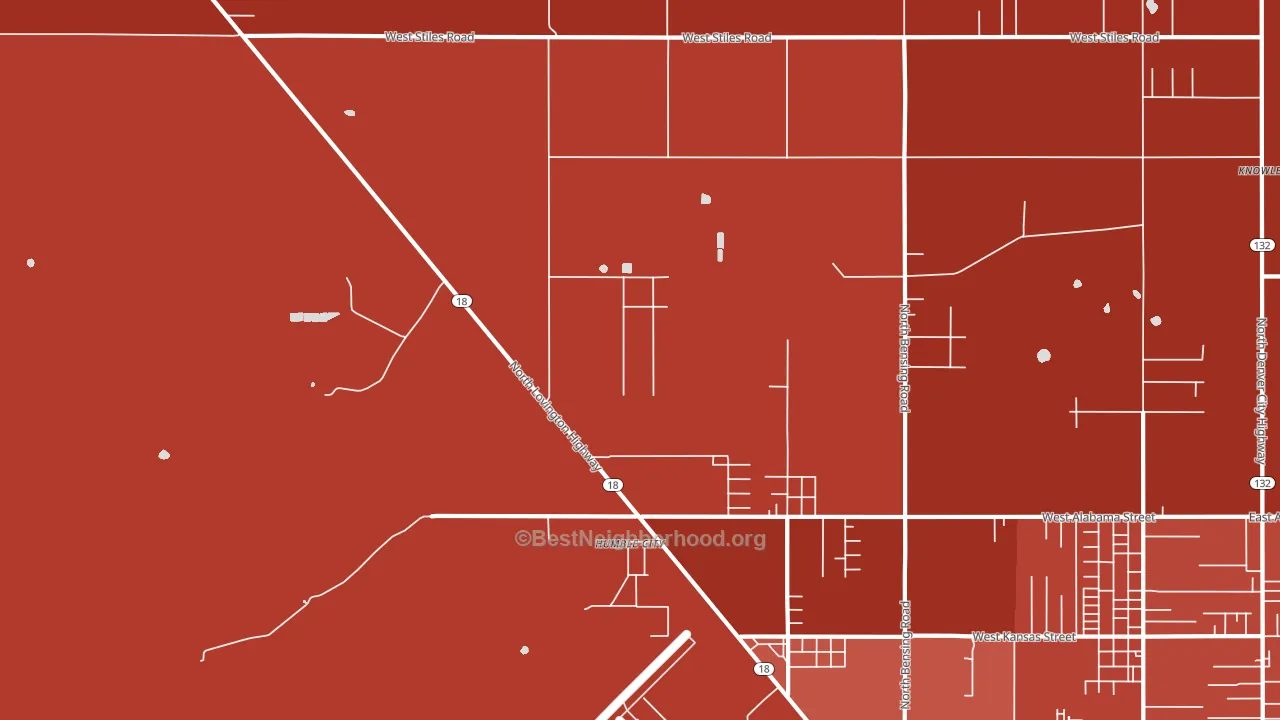 Humble City, NM block-group political-lean map