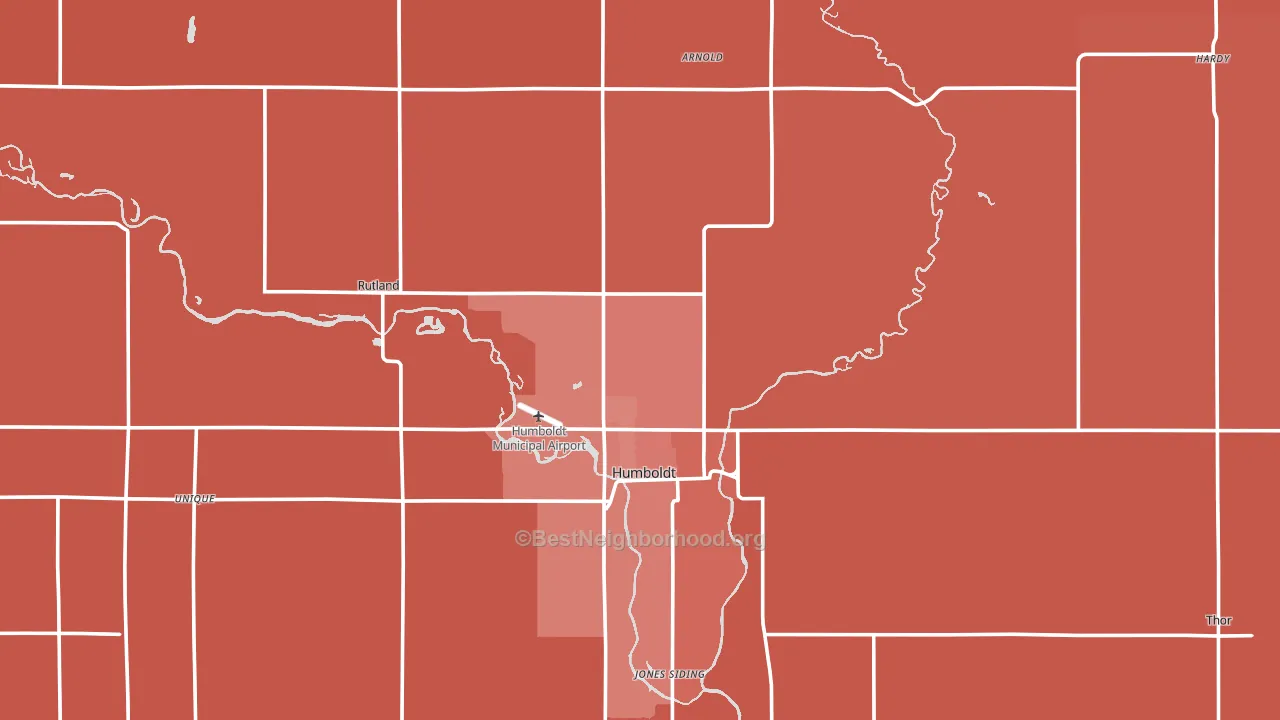Humboldt County, IA block-group political-lean map