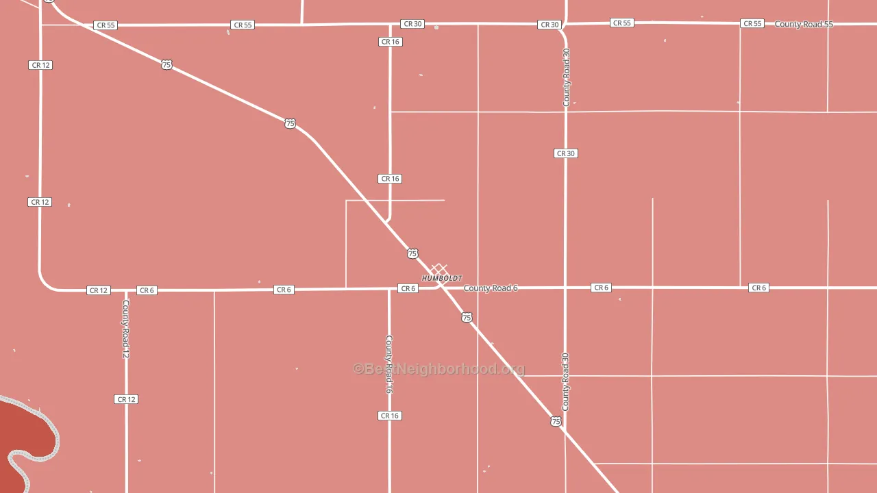 Humboldt, MN block-group political-lean map