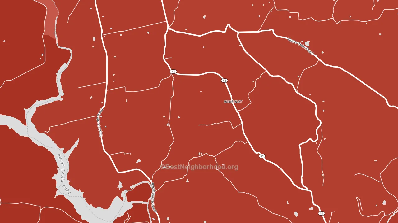 Humboldt, OH block-group political-lean map