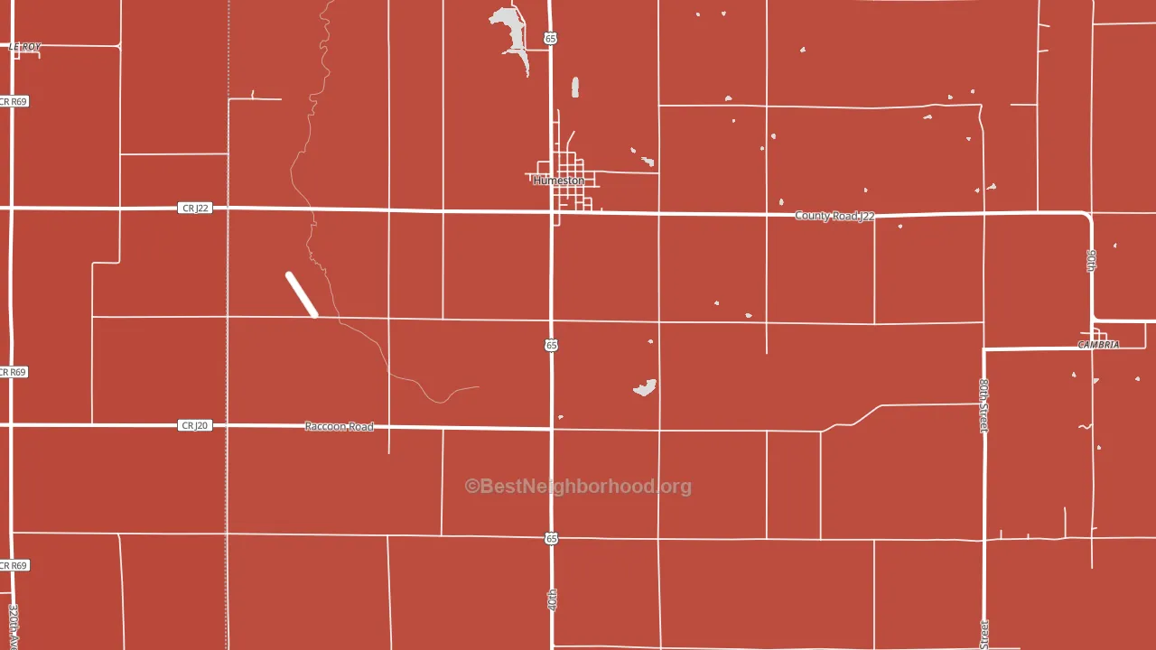 Humeston, IA block-group political-lean map