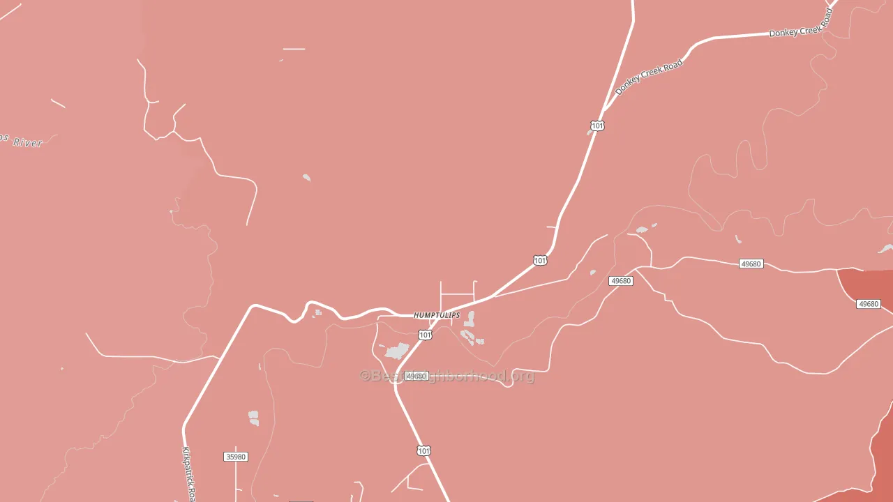 Humptulips, WA block-group political-lean map