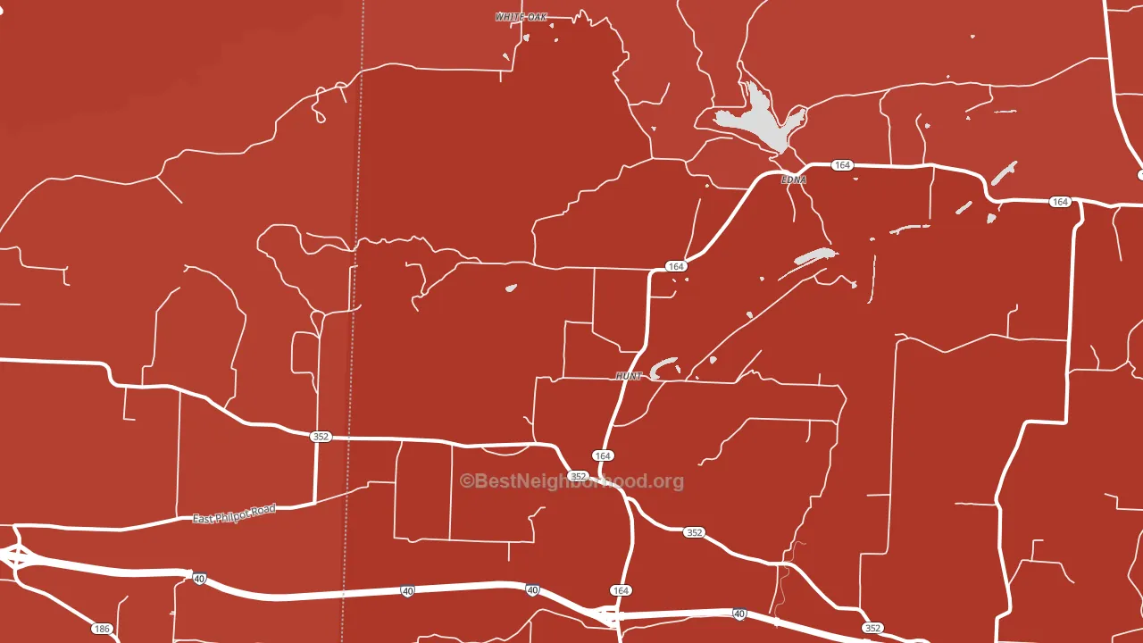 Hunt, AR block-group political-lean map