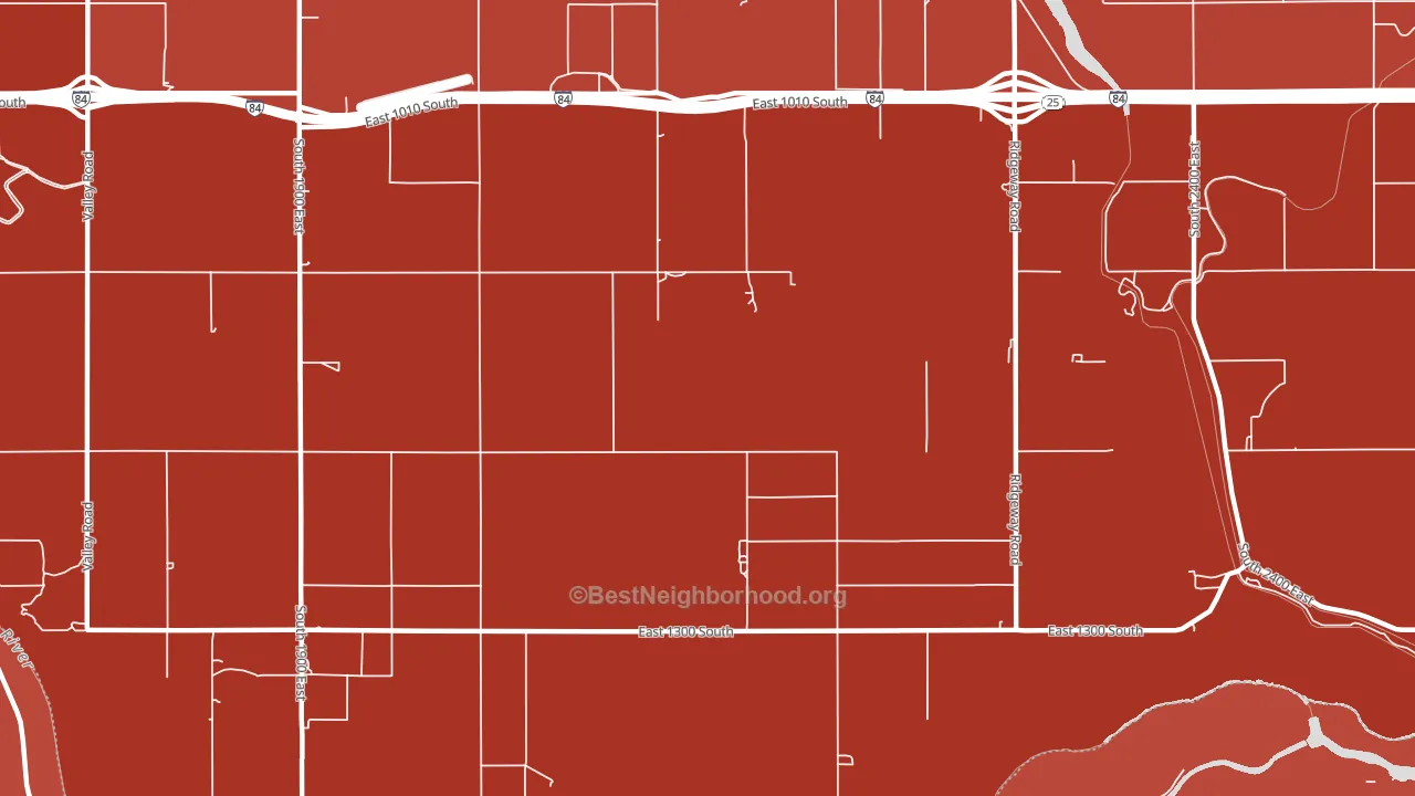 Hunt, ID block-group political-lean map