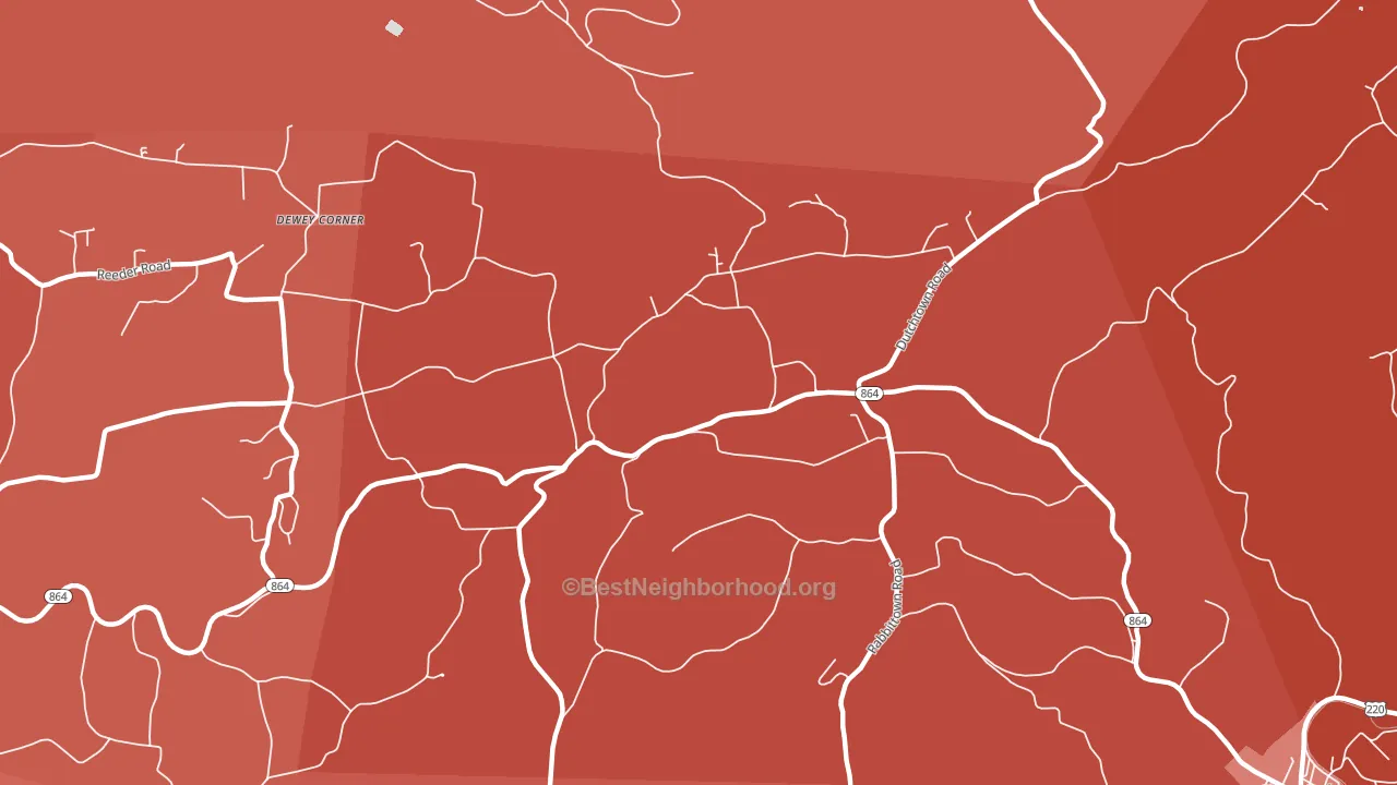 Huntersville, PA block-group political-lean map