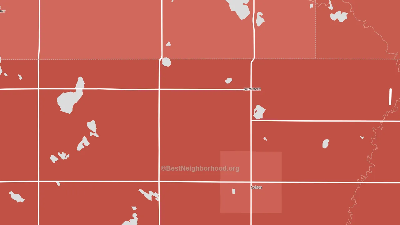 Huntimer, SD block-group political-lean map