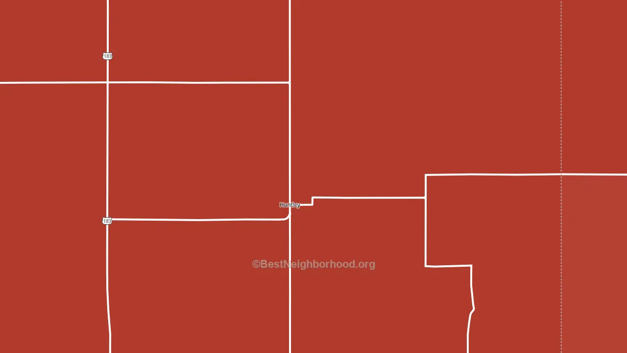 Huntley, NE block-group political-lean map