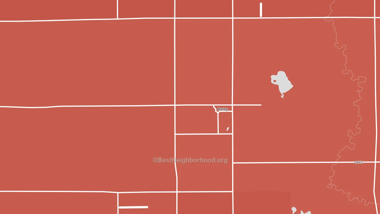 Hurley, SD block-group political-lean map