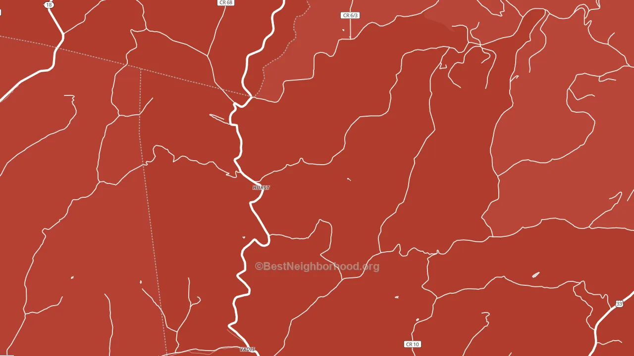 Hurst, WV block-group political-lean map