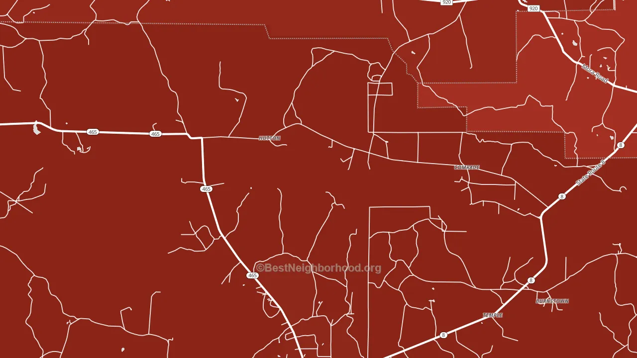 Hutton, LA block-group political-lean map