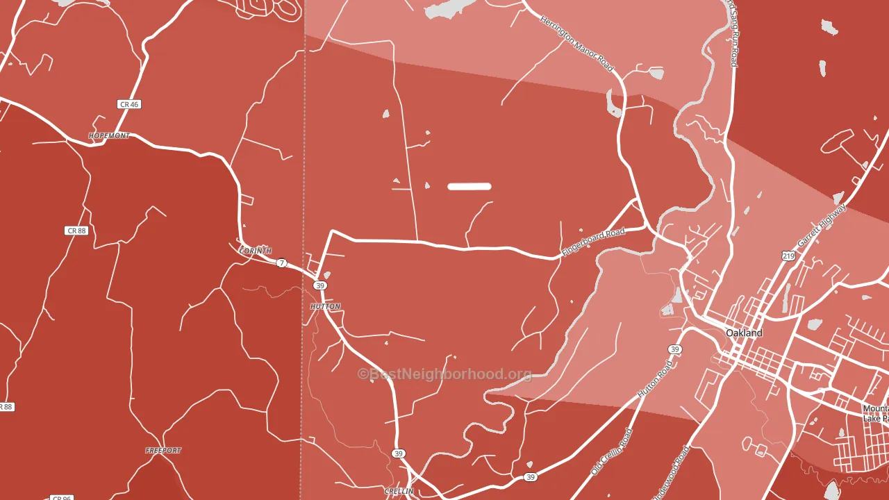 Hutton, MD block-group political-lean map