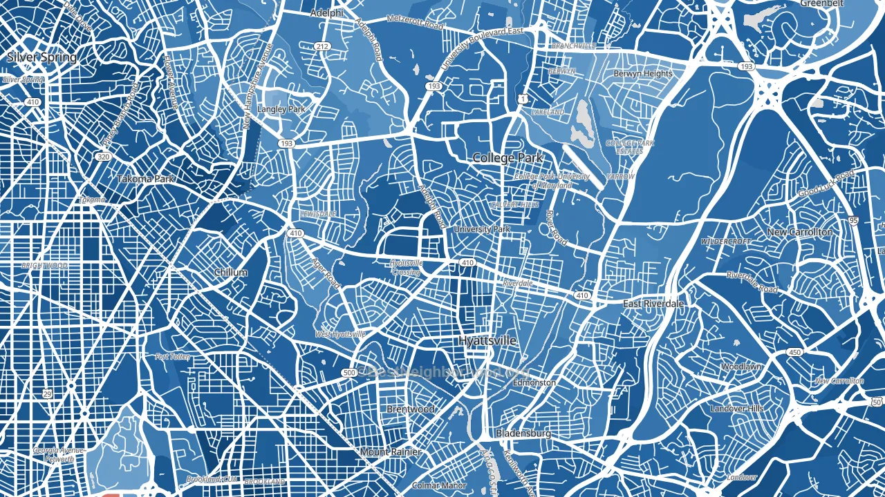 Hyattsville, MD block-group political-lean map