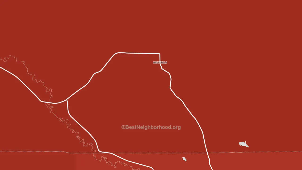 Hyattville, WY block-group political-lean map
