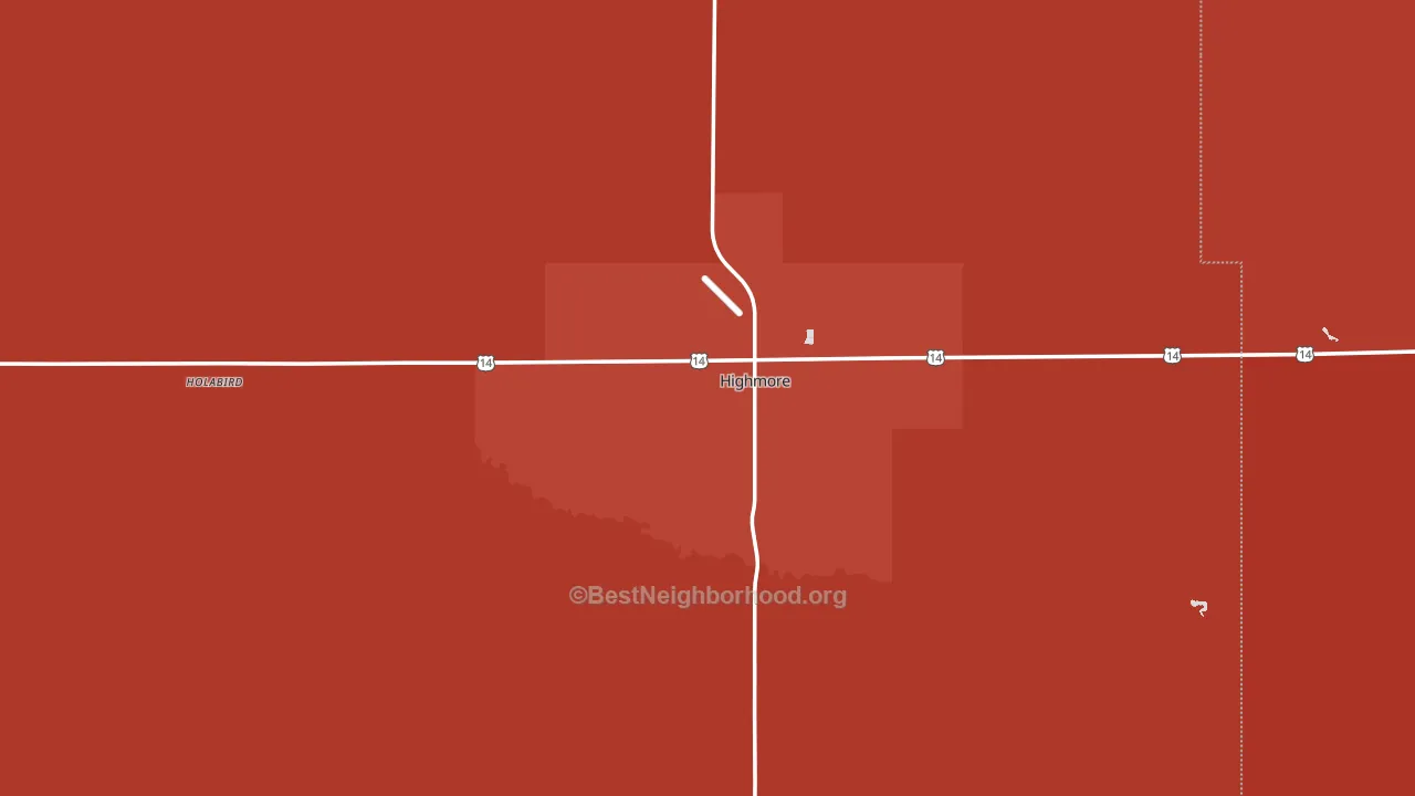 Hyde County, SD block-group political-lean map