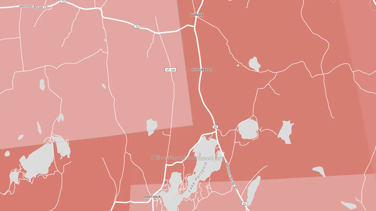 Hyde Manor, VT block-group political-lean map