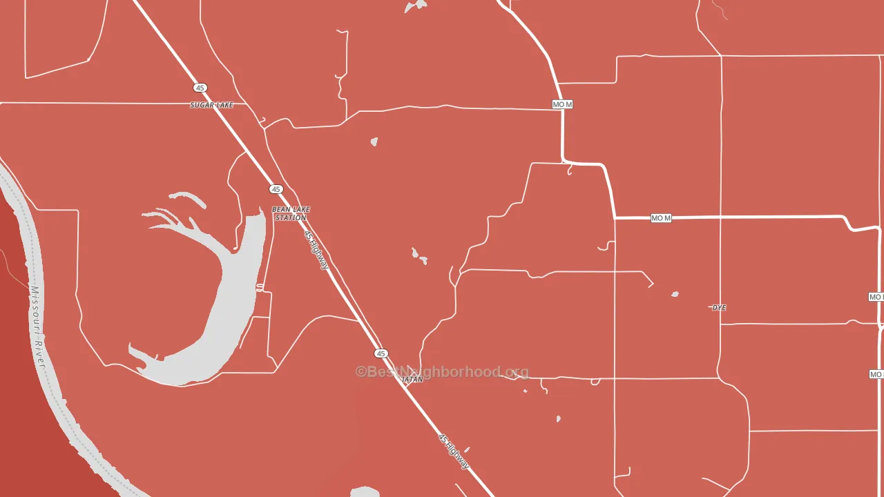 Iatan, MO block-group political-lean map