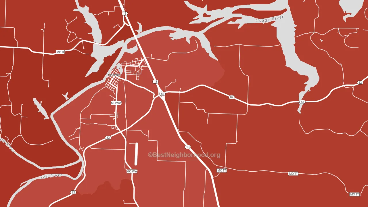 Iconium, MO block-group political-lean map