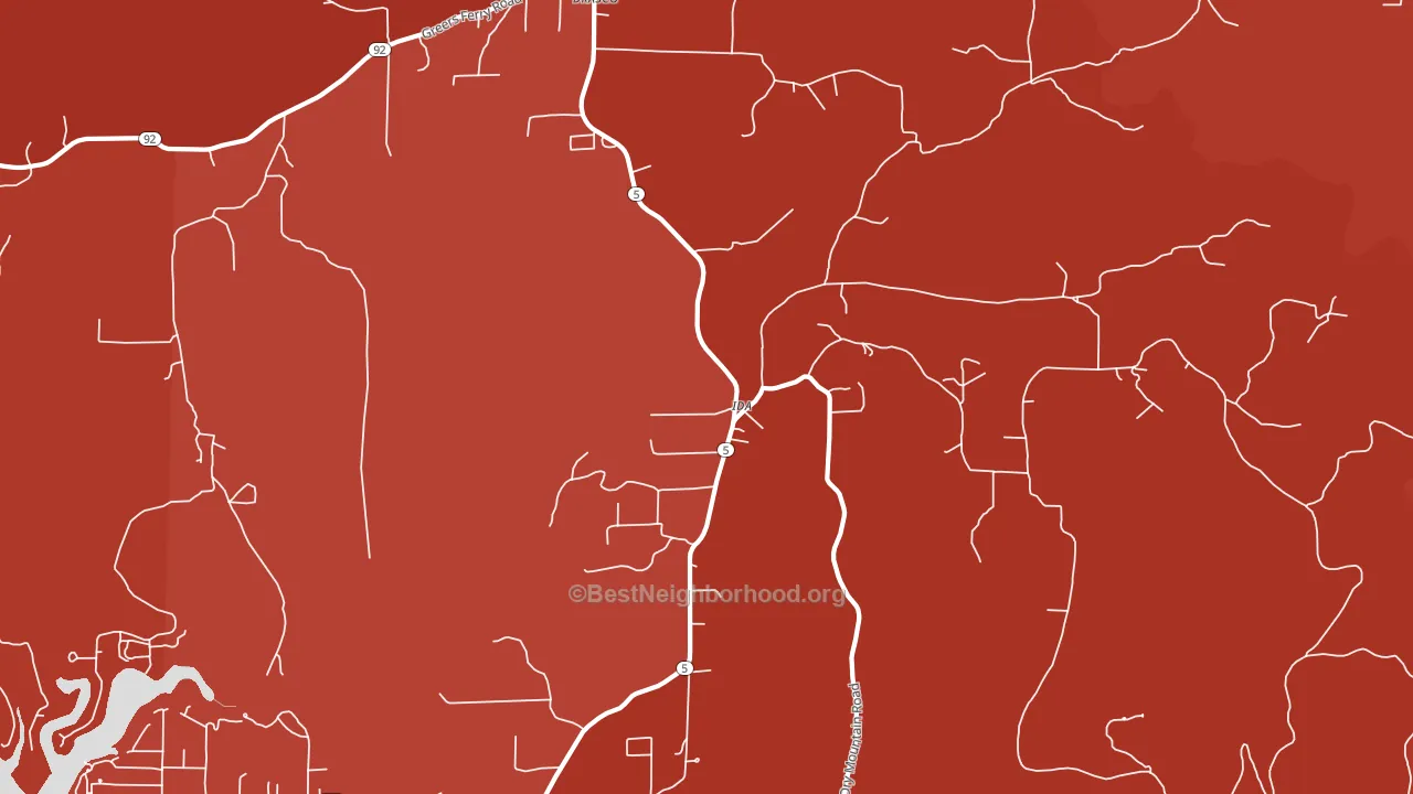 Ida, AR block-group political-lean map
