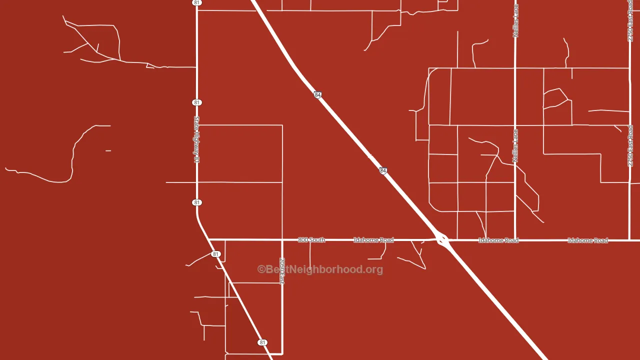Idahome, ID block-group political-lean map
