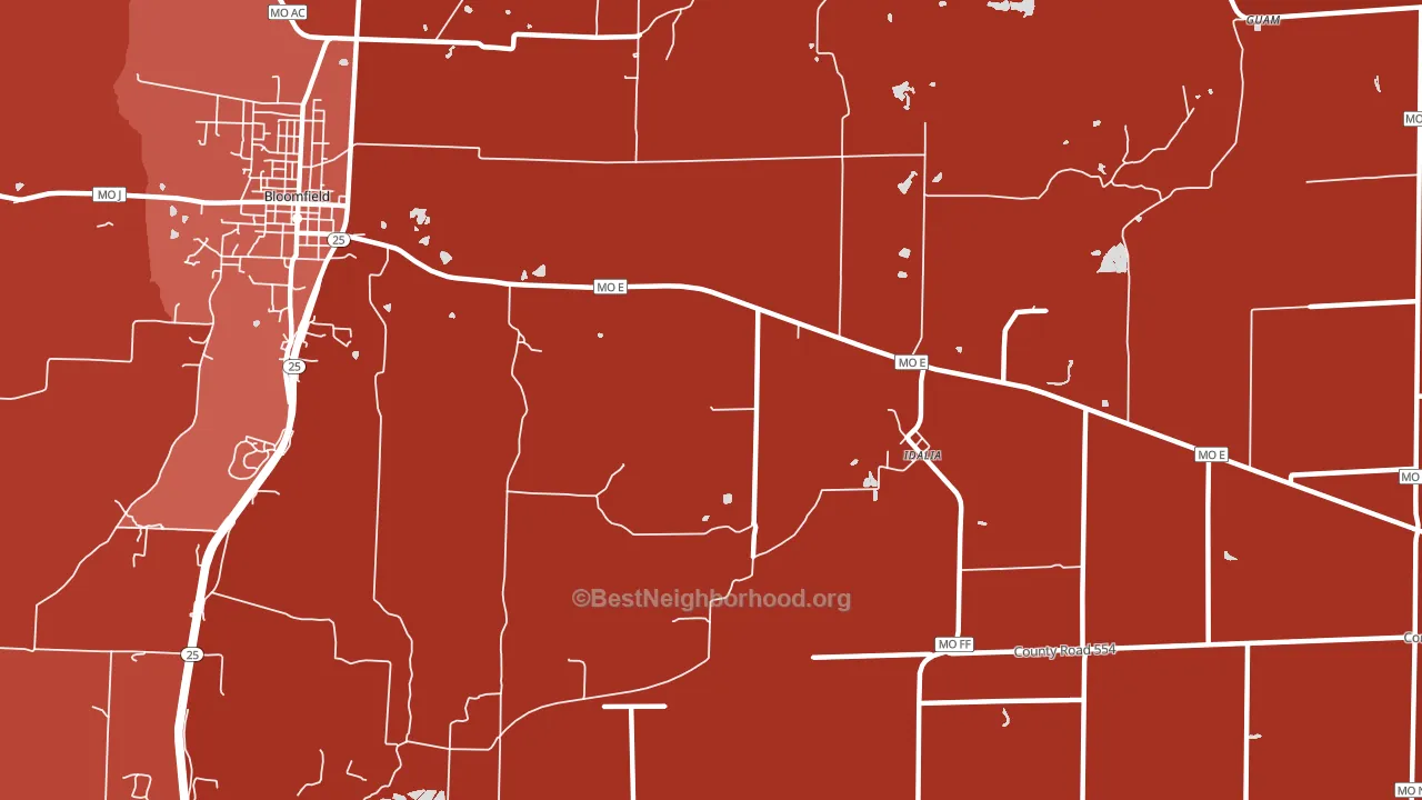 Idalia, MO block-group political-lean map