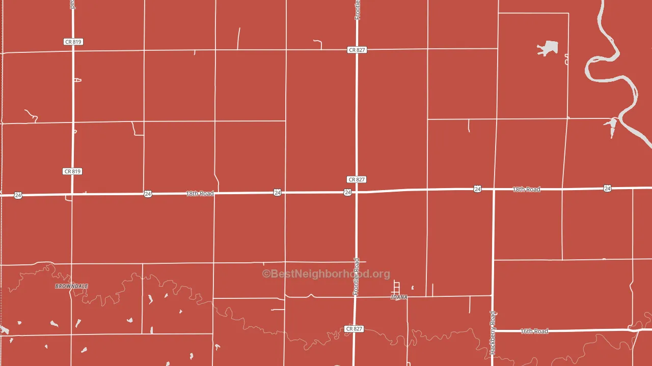 Idana, KS block-group political-lean map