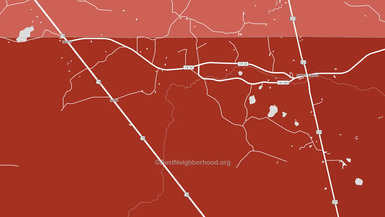 Iddo, FL block-group political-lean map
