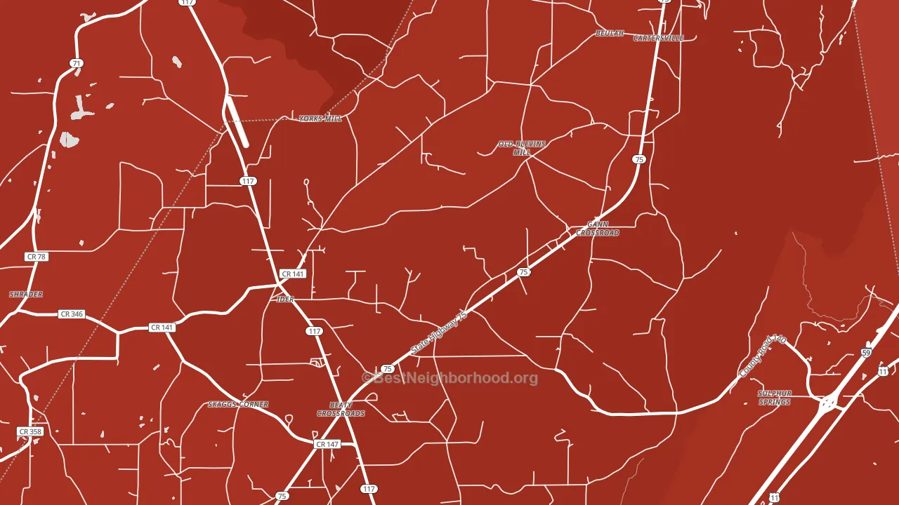 Ider, AL block-group political-lean map