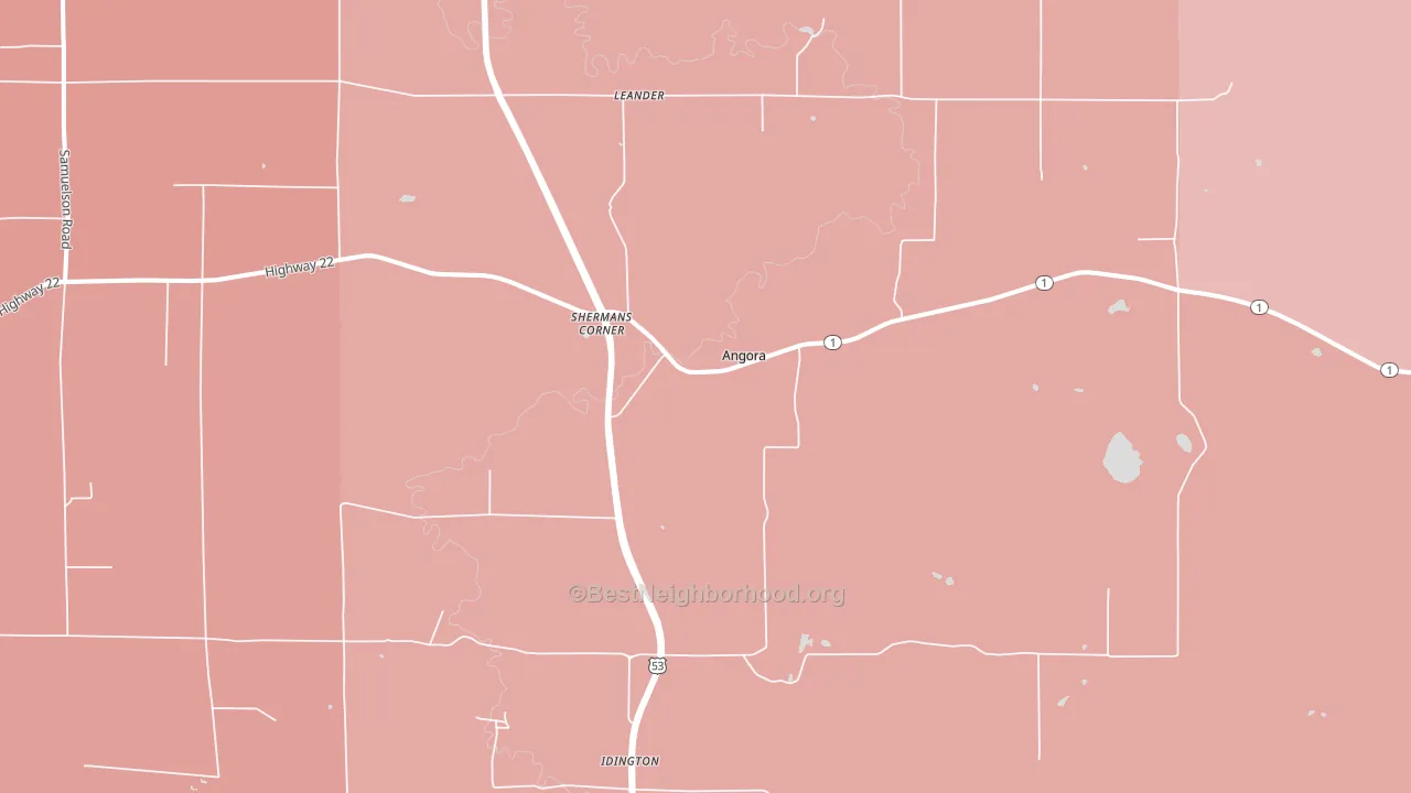 Idington, MN block-group political-lean map