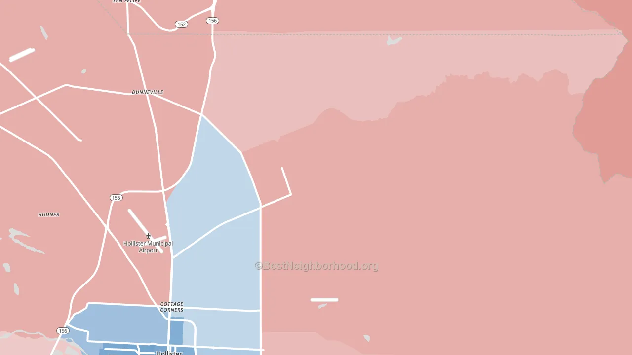 Idria, CA block-group political-lean map