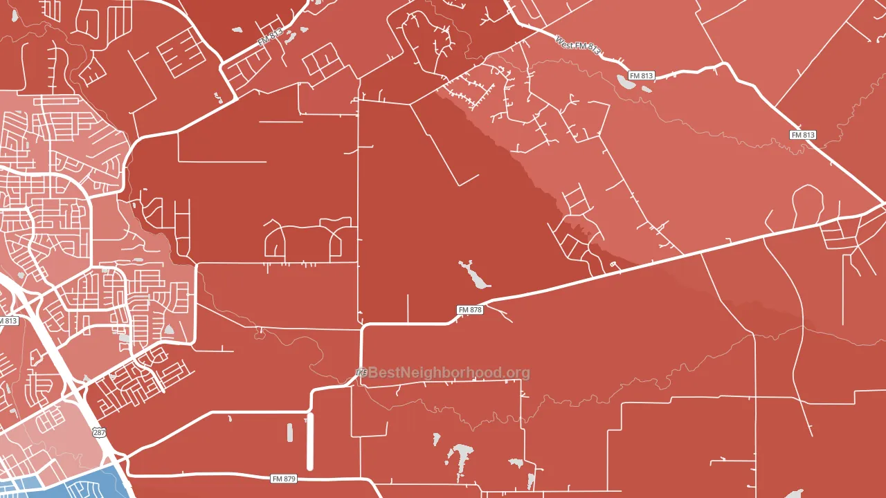 Ike, TX block-group political-lean map