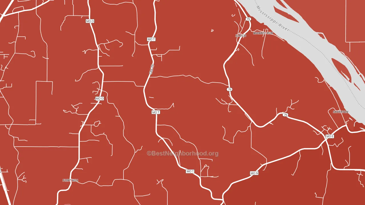 Ilasco, MO block-group political-lean map
